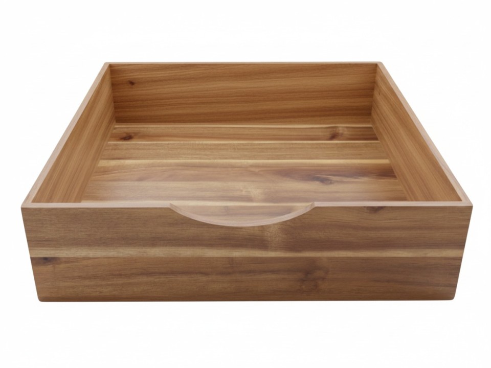 Acacia Wood Multipurpose Storage Bin - Durable & Eco-friendly